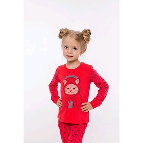 

Пижама для девочек, рост 92 см, цвет красный, мультиколор