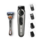 Триммер Braun BT7020, для бороды и усов, 4 насадки, от аккум., +бритва Gillette, серый - Фото 3