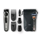 Триммер Braun BT7020, для бороды и усов, 4 насадки, от аккум., +бритва Gillette, серый - Фото 4