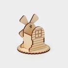 Подставка под зубочистки Доляна «Мельница», 7×7×7 см, дерево - Фото 4