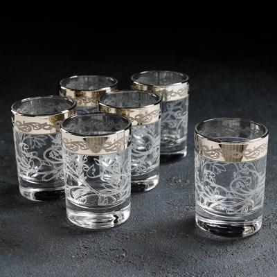 Набор стопок «Флора», 50 мл, с гравировкой и напылением, 6 шт.