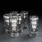 Набор стаканов «Серпантин», 230 мл, 6 шт, цвет напыления серебряный - фото 8994267