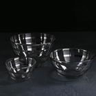 Набор салатников «Серпантин», 3 предмета: 250 мл, 800 мл, 1,75 л, цвет серебряный - Фото 1