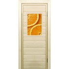 Дверь для бани со стеклом (40*60), "Апельсин", 180×70см, коробка из осины - фото 294916902