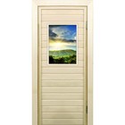 Дверь для бани со стеклом (40*60), "Природа", 180×70см, коробка из осины - фото 294916923