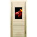 Дверь для бани со стеклом (40*60), "Цветок", 170×70см, коробка из осины - фото 294916985