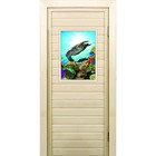 Дверь для бани со стеклом (40*60), "Черепаха-2", 170×70см, коробка из осины - фото 299694722