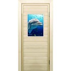Дверь для бани со стеклом (40*60), "Дельфин", 170×70см, коробка из осины - фото 299694765