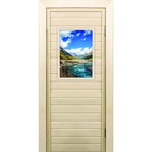 Дверь для бани со стеклом (40*60), "Долина", 170×70см, коробка из осины - фото 294917141
