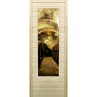 Дверь для бани со стеклом (43*129), "Погреб-1", 170×70см, коробка из осины - фото 294917213