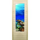 Дверь для бани со стеклом (43*129), "Риф", 170×70см, коробка из осины - фото 299694829