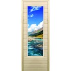 Дверь для бани со стеклом (43*129), "Долина", 170×70см, коробка из осины - фото 294917255