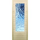 Дверь для бани со стеклом (43*129), "Лёд", 170×70см, коробка из осины - фото 294917261