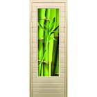Дверь для бани со стеклом (43*129), "Бамбук-2", 170×70см, коробка из осины - фото 299694866