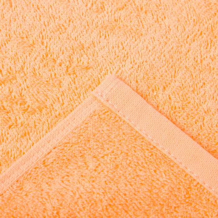 Полотенце махровое гладкокрашеное, 100х180 см, цвет персиковый - фото 1899782466
