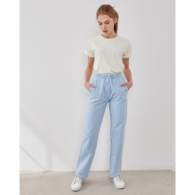 Брюки женские MINAKU: Casual Collection цвет голубой, размер 52
