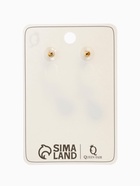 Серьги висячие со стразами «Вечеринка» цветок из капель, цвет сине-белый в золоте, 6.3 см  (артикул 5002772)  большой выбор товаров оптом и в розницу по низким ценам с доставкой