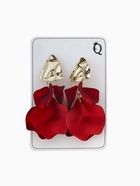 Серьги ассорти «Ветер» мятые треугольники, цвет красно-золотой - Фото 6