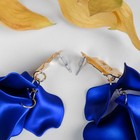 Серьги ассорти «Ветер» мятые треугольники, цвет сине-золотой - фото 9836065