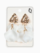 Серьги ассорти «Ветер» мятые треугольники, цвет бело-золотой - Фото 4