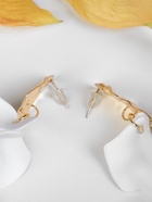 Серьги ассорти "Ветер" мятые треугольники, цвет бело-золотой - фото 809296864