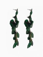 Серьги ассорти «Ветер» грация, цвет зелёный в золоте - Фото 3