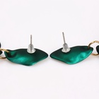 Серьги ассорти «Ветер» грация, цвет зелёный в золоте - Фото 4