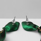 Серьги ассорти «Ветер» грация, цвет зелёный в золоте - Фото 8