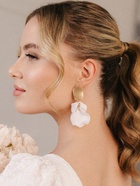 Серьги ассорти «Ветер» неровность, цвет бело-золотой 5002825 - фото 16365724