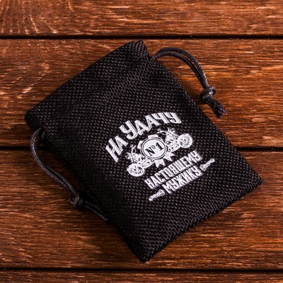 Камни для виски «Настоящему мужику на удачу», в холщовом мешке, 6 шт.