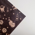 Бумага упаковочная крафтовая "Космонавты" 50х70 см - Фото 3