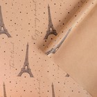 Бумага упаковочная крафтовая "Париж"  50х70 см - Фото 1
