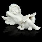 Сувенир полистоун "Белоснежный ангел утомившийся от чтения" МИКС, 5,3х10х6 см - Фото 1