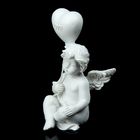 Сувенир полистоун "Белоснежный ангел с шариком-сердечком" МИКС  8,5х5х4,2 см - Фото 3