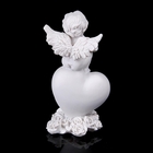 Сувенир полистоун "Белоснежный ангел сидящий на сердце" МИКС 9х4,3х3,5 см - Фото 3