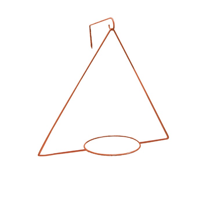 Держатель для кашпо, d = 17,5 см, с кронштейном, оранжевый - фото 1907104698