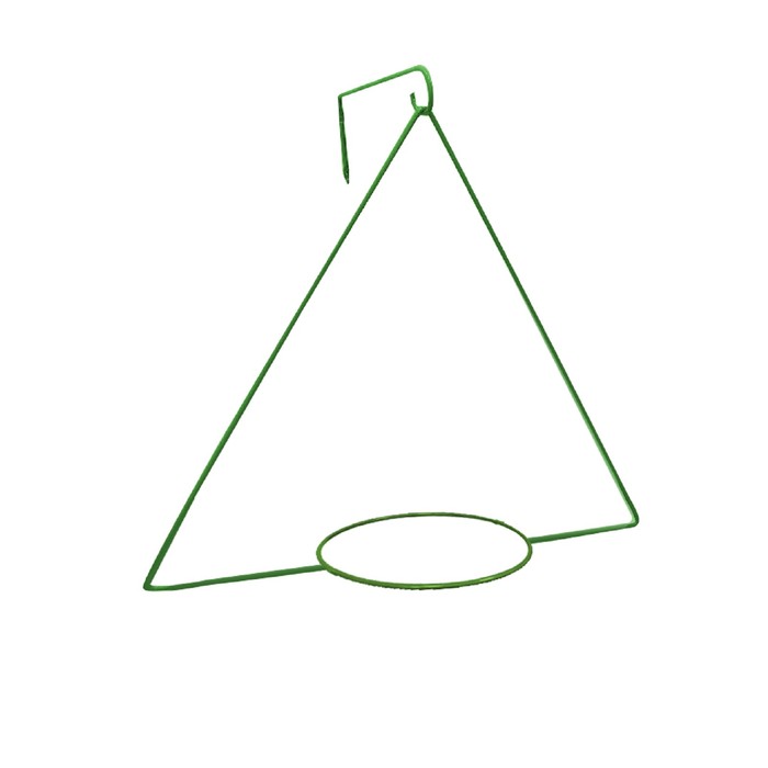 Держатель для кашпо, d = 17,5 см, с кронштейном, зелёный - фото 1907104700