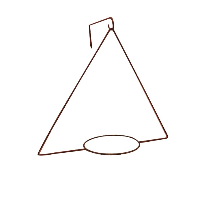 Держатель для кашпо, d = 17,5 см, с кронштейном, коричневый - фото 1907104704