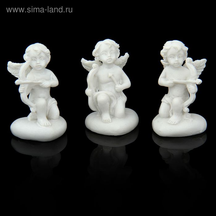 Сувенир полистоун "Белоснежный ангел проказник" 4х2,4х2,3 см - Фото 1