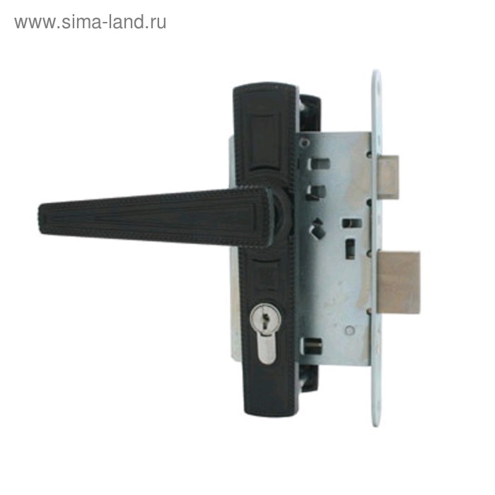 Замок врезной Д-град «Зенит» ЗВ4-3.01, с ручками, м/о 55, чёрный