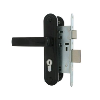 Замок врезной Д-град «Зенит» ЗВ4-3.05, с ручками, м/о 55, чёрный