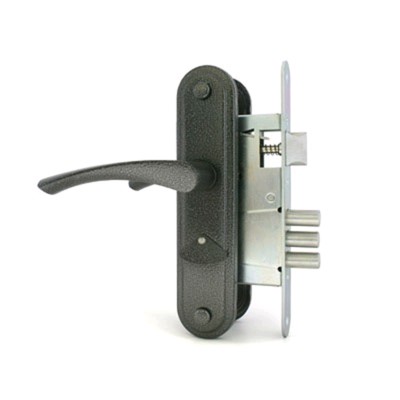 Замок врезной Д-град «Зенит» ЗВ9-4.2, с ручками, м/о 55, цвет серебро