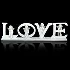 Сувенир полистоун "Белоснежные ангелы на слове LOVE" 24,5х6,5х2,8 см - Фото 1