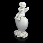 Сувенир полистоун "Белоснежные ангелы сидящие на сердце" 6,7х4х3 см - Фото 2