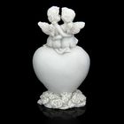 Сувенир полистоун "Белоснежные ангелы сидящие на сердце" 6,7х4х3 см - Фото 4