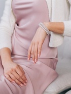 Браслет жемчуг «Пружинка» яркость, шар №6, цвет белый в серебре, d=6 см - Фото 7