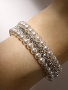 Браслет жемчуг «Пружинка» яркость, шар №6, цвет белый в серебре, d=6 см - Фото 6