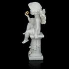 Сувенир полистоун "Белоснежный ангел сидящий на колонне" 13,5х5,7х5 см - Фото 2