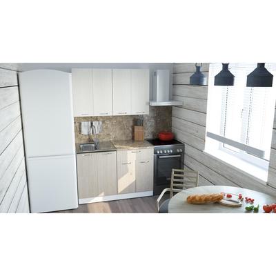 Кухонный гарнитур прямой для маленькой кухни «Ольга лайт 1», 1200 мм, цвет карамель, латте