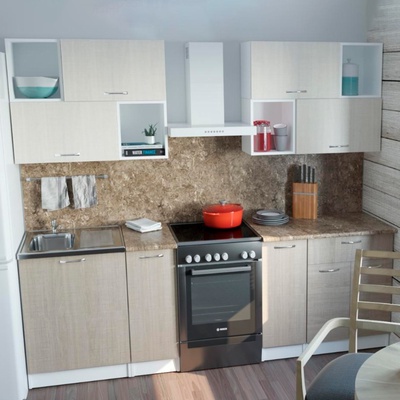 Кухонный гарнитур прямой «Ольга макси 5», 1800 мм, цвет карамель/латте